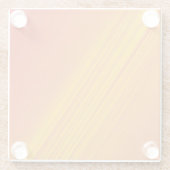 Orangefarbene und goldgelbe Gradientenkonstruktion Glasuntersetzer (Rückseite)