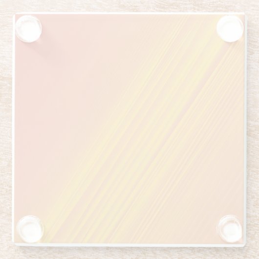 Orangefarbene und goldgelbe Gradientenkonstruktion Glasuntersetzer (Rückseite)