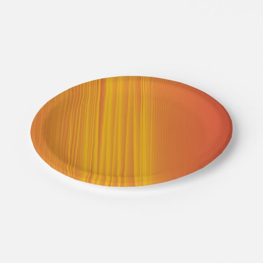 Orangefarbene und goldgelbe Gradientenkonstruktion Pappteller (Schrägansicht)