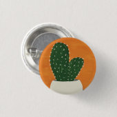 Orangefarbene und graue Acrylkakteen Button (Vorne & Hinten)