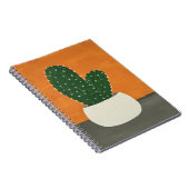 Orangefarbene und graue Acrylkakteen Notizblock (Rechte Seite)