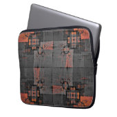 Orangefarbene und graue Crossroads Laptop-Tasche Laptopschutzhülle (Vorderseite Links)