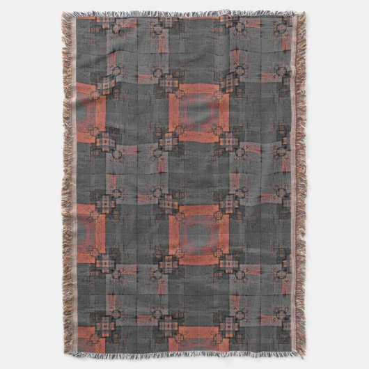 Orangefarbene und graue Kreuzung Decke (Vorderseite Vertikal)