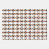 Orangefarbene und graue Mischmuster Geschenkpapier Set (Vorderseite 2)