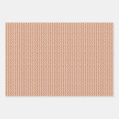 Orangefarbene und graue Mischmuster Geschenkpapier Set (Vorderseite)