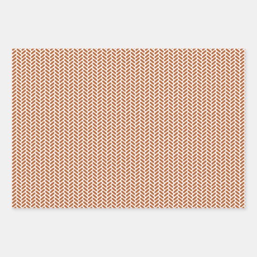 Orangefarbene und graue Mischmuster Geschenkpapier Set (Vorderseite)