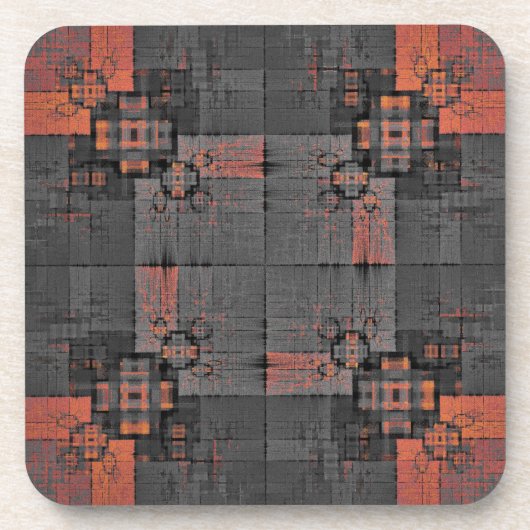 Orangefarbene und graue Untersetzer (Vorderseite)