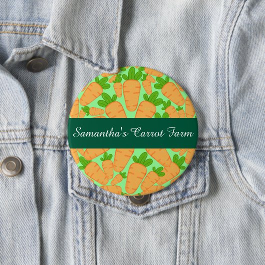 Orangefarbene und grüne Karotten Button (Beispiel)