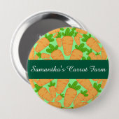 Orangefarbene und grüne Karotten Button (Vorne & Hinten)