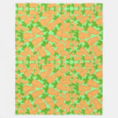 Orangefarbene und grüne Karotten Fleecedecke (Vorderseite)