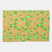Orangefarbene und grüne Karotten Geschirrtuch (Horizontal)