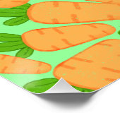 Orangefarbene und grüne Karotten Poster (Ecke)