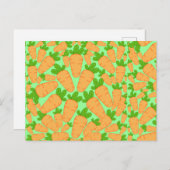 Orangefarbene und grüne Karotten Postkarte (Vorne/Hinten)