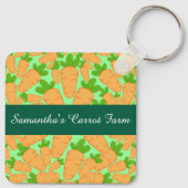 Orangefarbene und grüne Karotten Schlüsselanhänger (Rückseite)