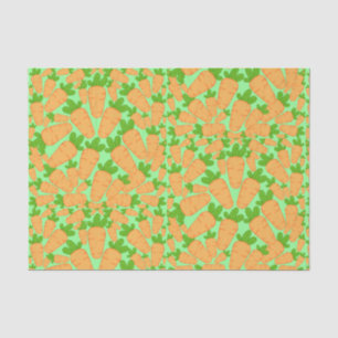 Orangefarbene und grüne Karotten Seidenpapier