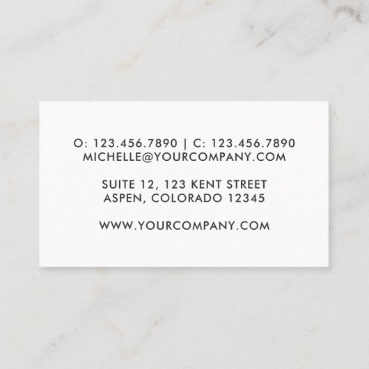 Orangefarbene und grüne Neongrenzen Visitenkarte (Rückseite)