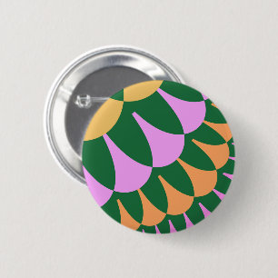 Orangefarbene und grüne Schuppen Button