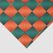 Orangefarbene und grüne Shiny-Karton Seidenpapier (Detail)