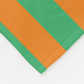 Orangefarbene und grüne Streifen Fleece Blanken (Ecke)