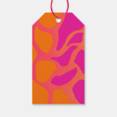 Orangefarbene und heiß rosa Farblinie, immer und f Geschenkanhänger (Rückseite)