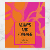 Orangefarbene und heiß rosa Farblinie, immer und f Weinetikett (Einzelnes Label)