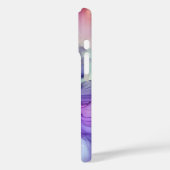Orangefarbene und Lila Alkoholtinte Abstrakt Case-Mate iPhone Hülle (Rückseite / Links)