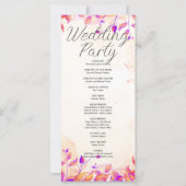 Orangefarbene und Lila Blätter Orange Wedding Prog (Rückseite)