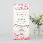Orangefarbene und Lila Blätter Orange Wedding Prog (Stehend Vorderseite)