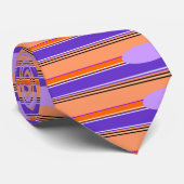 Orangefarbene und Lila gestrichene Krawatte (Gerollt)