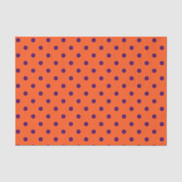 Orangefarbene und Lila Polka-Punkte Seidenpapier