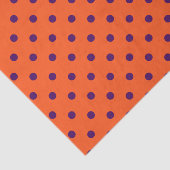 Orangefarbene und Lila Polka-Punkte Seidenpapier (Ausschnitt)