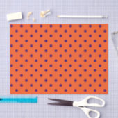 Orangefarbene und Lila Polka-Punkte Seidenpapier (Handwerk)