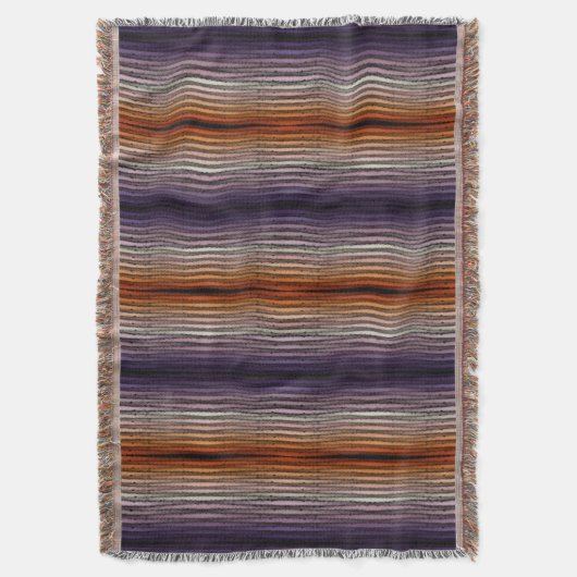 Orangefarbene und Lila salzige Wasserfarben Decke (Vorderseite Vertikal)