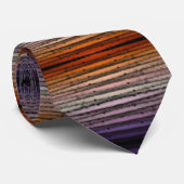 Orangefarbene und Lila salzige Wasserfarben Krawatte (Gerollt)