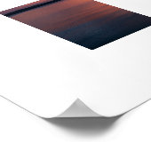 Orangefarbene und Lila Sonnenuntergänge über dem F Poster (Ecke)