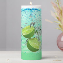 Orangefarbene und Limone Cocktails Design Kerzen D