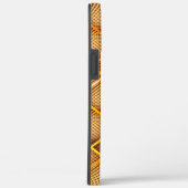 Orangefarbene und ockerfarbene Plätze mit abstrakt Case-Mate iPhone Hülle (Rückseite / Rechts)