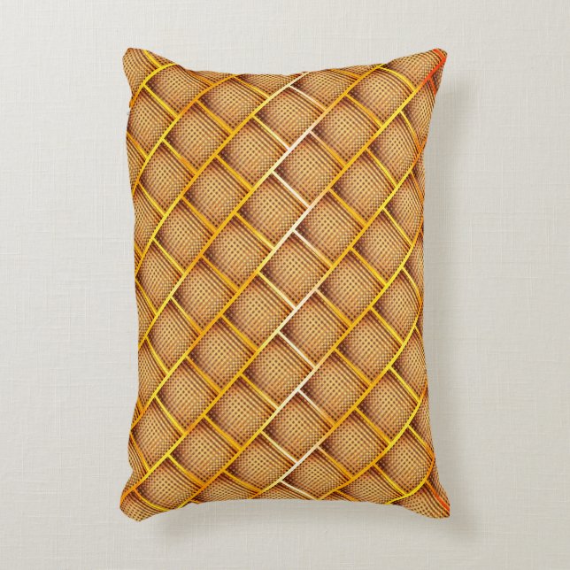 Orangefarbene und ockerfarbene Plätze mit abstrakt Dekokissen (Vorderseite(Vertikal))