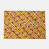 Orangefarbene und ockerfarbene Plätze mit abstrakt Fußmatte (Vorderseite)