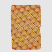 Orangefarbene und ockerfarbene Plätze mit abstrakt Golfhandtuch (Vorderseite)
