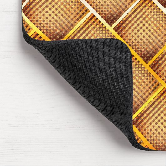 Orangefarbene und ockerfarbene Plätze mit abstrakt Mousepad (Ecke)