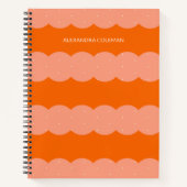 Orangefarbene und rosa ästhetische Schuppung Notizblock (Vorderseite)