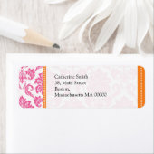 Orangefarbene und rosa Damaskus-Hochzeitsplatten (Insitu)