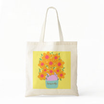 Orangefarbene und rosa Frühlingsblumen