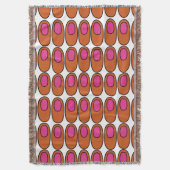 Orangefarbene und rosa Ovale Decke (Vorderseite Vertikal)