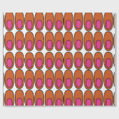Orangefarbene und rosa Ovale Geschenkpapier (Flach)