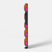 Orangefarbene und rosa Ovale iPhone Hülle (Linke Seite)