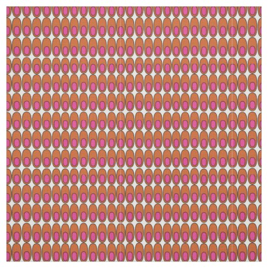 Orangefarbene und rosa Ovale Stoff (Muster)