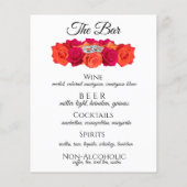 Orangefarbene und rosa Rose - Hochzeitsgetränk - A (Rückseite)