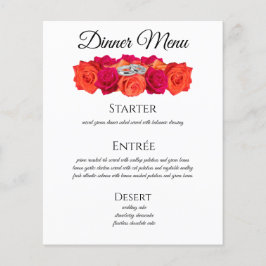 Orangefarbene und rosa Rose - Hochzeitsgetränk - A